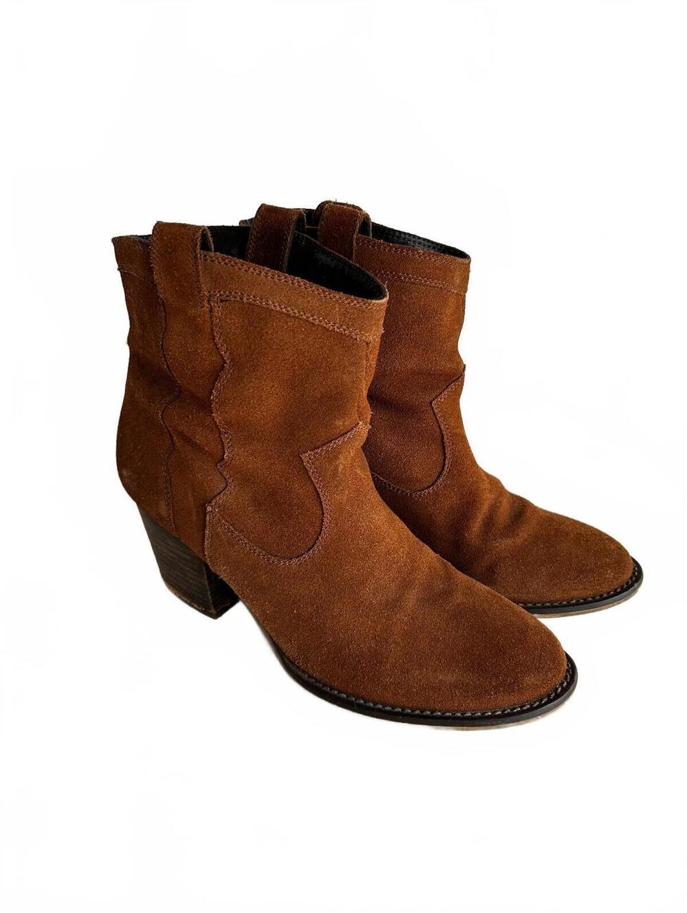 Steve Madden Wyatt Suede Western Ankle Booties SZ 8.5 Fall